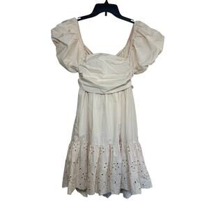 En Saison Anthropologie Juliet BowBack Babydoll Dress cottagecore small coquette